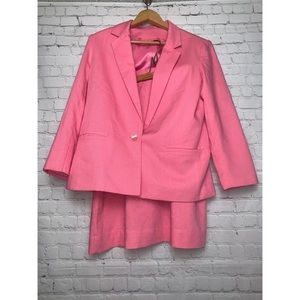 Pink Matching Blazer and Skirt